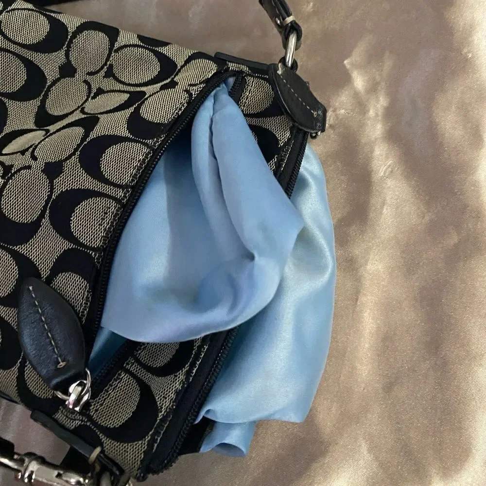 Coach Gray Black Monogram Canvas Crossbody bag